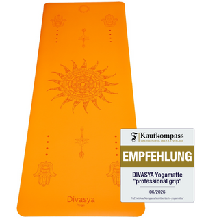 Non-slip yoga mat made of natural rubber with Japanese grip surface