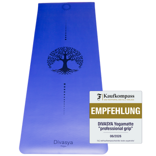 Non-slip yoga mat made of natural rubber with Japanese grip surface