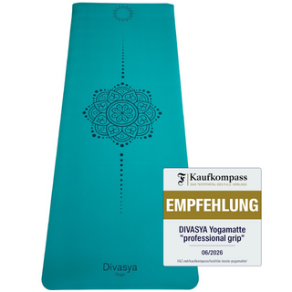 Non-slip yoga mat made of natural rubber with Japanese grip surface