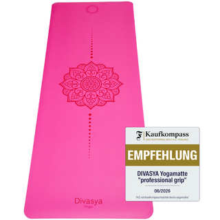 Non-slip yoga mat made of natural rubber with Japanese grip surface