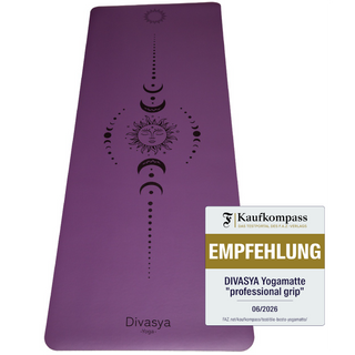 Non-slip yoga mat made of natural rubber with Japanese grip surface