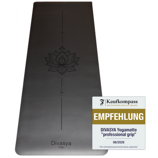 Non-slip yoga mat made of natural rubber with Japanese grip surface