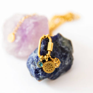 Ganesha Kette Halskette vergoldet Anhänger