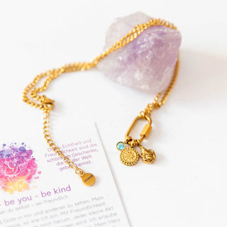 Ganesha Kette Halskette vergoldet Anhänger