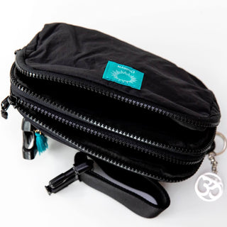 Yoga  Gürteltasche Bauchtasche schwarz Yoga Anhänger