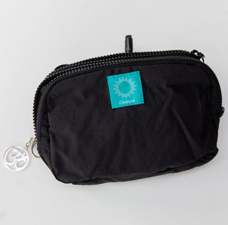 Yoga Hip Bag Gürteltasche Bauchtasche schwarz Yoga Anhänger