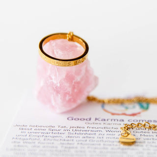 Kette mit Ring vergoldet mit Gravur Yoga Schmuck