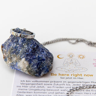 Kette mit Ring Mantra Gravur Edelstahl Yoga Schmuck