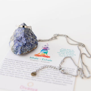 Kette mit Ring Gravur Edelstahl Yoga Schmuck spirituell