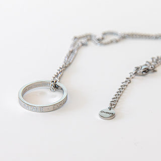 Kette mit Ring Gravur Edelstahl Yoga Schmuck spirituell