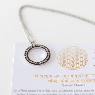 spirituelle Kette silber gayatri mantra gravur