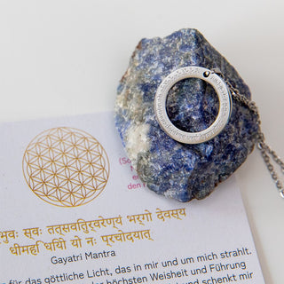 spirituelle Kette silber gayatri mantra gravur