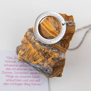 spirituelle Kette silber gayatri mantra gravur