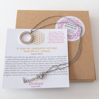 spirituelle Kette silber gayatri mantra gravur
