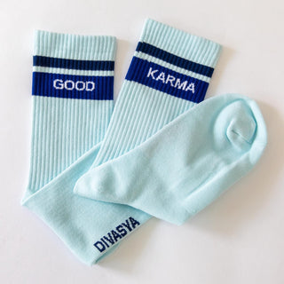 Socken mit Yoga-Motiv: Good Karma