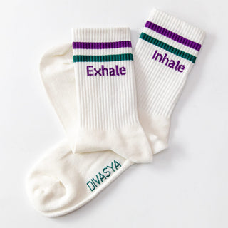 Socken mit Yoga-Motiv in 2 Varianten: Inhale Exhale | Namasté