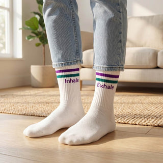 Socken mit Yoga-Motiv: Inhale Exhale | Namasté | 3 Farben