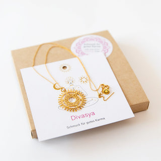 Spirituelle Kette Gold Yantra Wheel