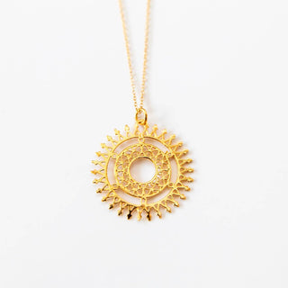Spirituelle Kette Gold Yantra Wheel
