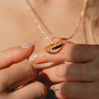 Spiritueller Schmuck Yoga Schmuck Kette mit Ring inhale exhale