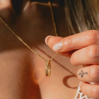 Spiritueller Schmuck Yoga Schmuck Kette mit Ring inhale exhale