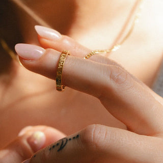Spiritueller Schmuck Yoga Schmuck Kette mit Ring Karma