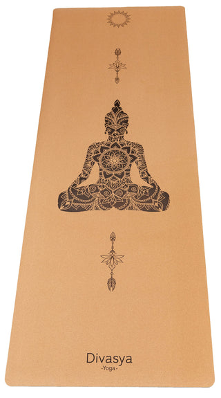 yogamatte kork buddha