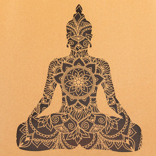 Yogamatte kork buddha