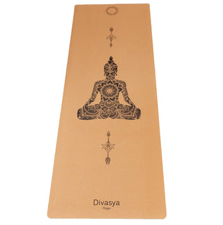 Yogamatte kork buddha