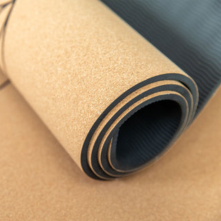 Kork Yogamatte leicht TPE dämpfend rutschfest