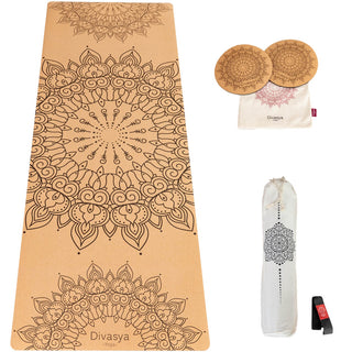 yoga Set yogamatte kork yoga knie pads