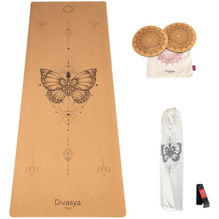 yoga Set yogamatte kork yoga knie pads