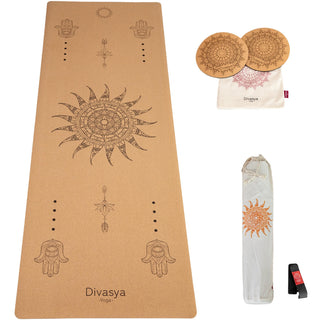 yoga Set yogamatte kork yoga knie pads