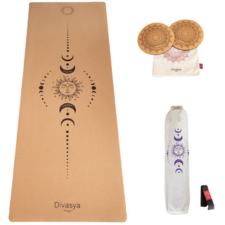 yoga Set yogamatte kork yoga knie pads