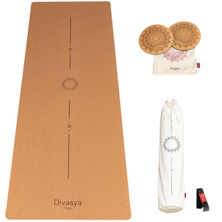 yoga Set yogamatte kork yoga knie pads