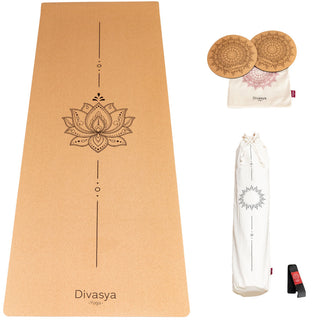 yoga Set yogamatte kork yoga knie pads