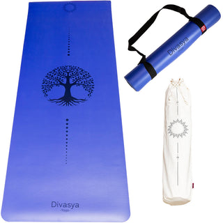 yogamatte rutschfest naturkautschuk blau