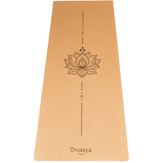 Yogamatte Kork Lotus mit Tragegurt Schutzhülle mit Naturkautschuk