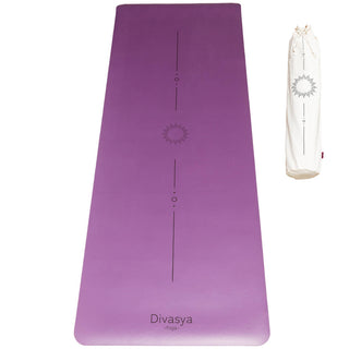 Yogamatte rutschfest Naturkautschuk lila