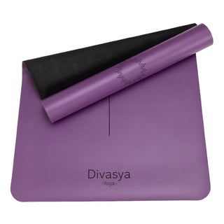 Yogamatte rutschfest Naturkautschuk lila