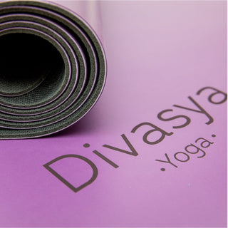 Yogamatte rutschfest Naturkautschuk lila