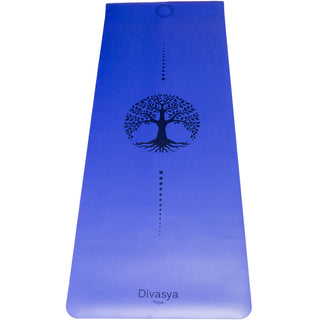 yogamatte rutschfest naturkautschuk blau Lebensbaum