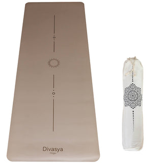 Non-slip yoga mat made of natural rubber with Japanese grip surface